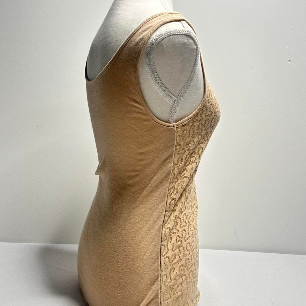 Vintage Old Navy glitter cami in a light champagne beige color Size Small - Picture 3 of 5
